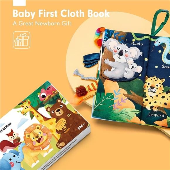 Baby Books 0-6 Months,Infant Tummy Time Toys High Contrast Sensory Baby Toys - Picture 3 of 6